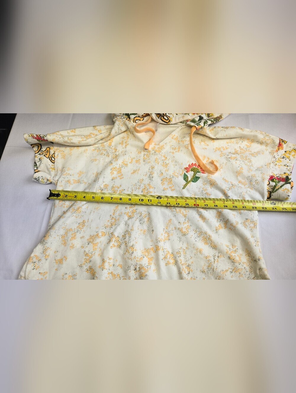 Anthropologie Daily Practice Emrbroidered Short Sleeves Hoodie-Size M - Picture 5 of 9